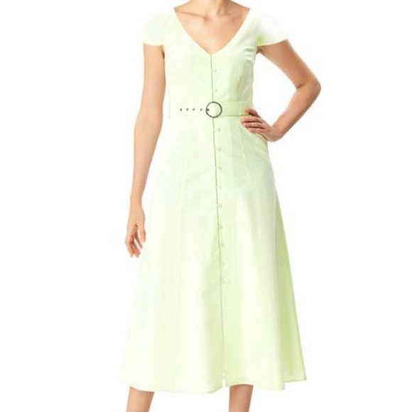 Linen Belted A-Line Shirtdress - Picture 1 of 6